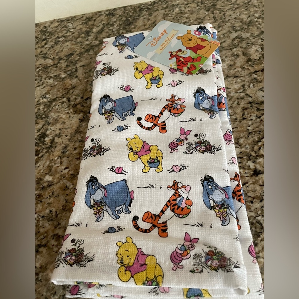 Disney Two Pack Winnie the Pooh Easter Kitchen Towels